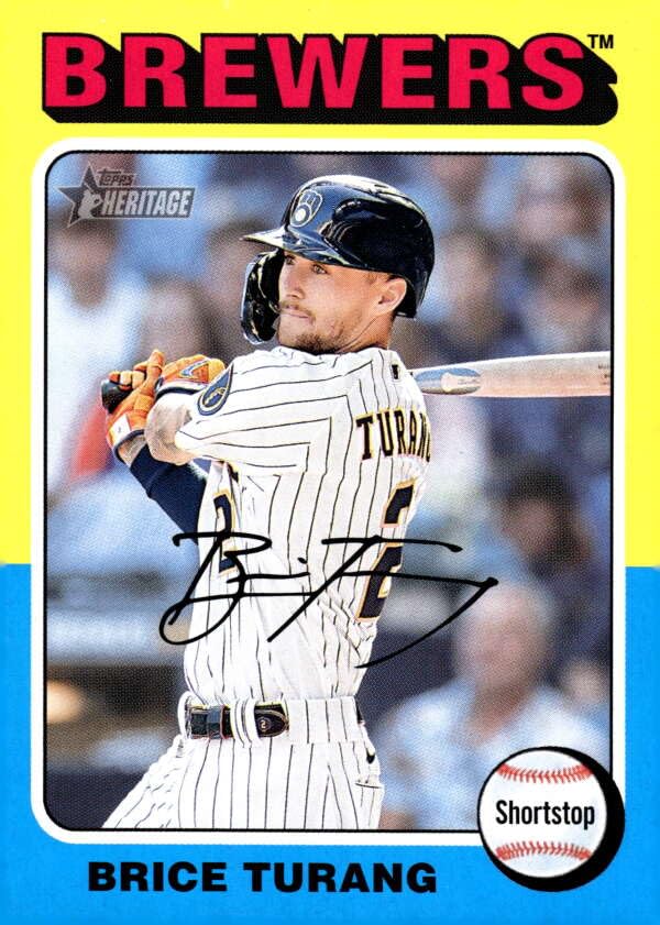 Amazon.com: 2024 Topps Heritage #332 Brice Turang NM-MT Brewers